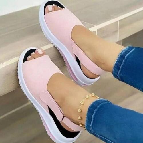 2021 New Women Sandals Soft Stitching Ladies Sandals Comfortable Flat Sandals Women Open Toe Beach Shoes Woman Footwear