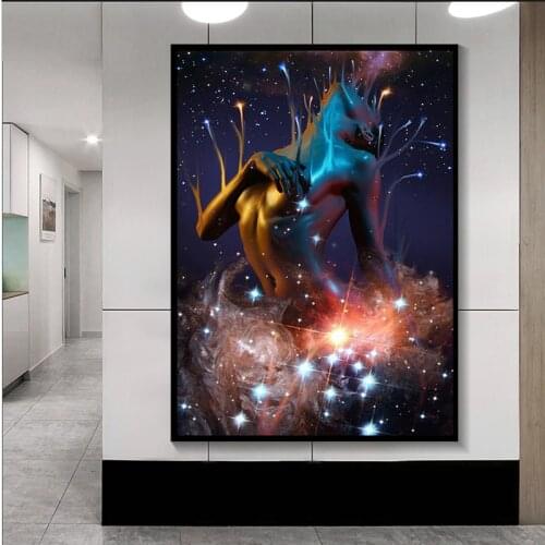 5D Diy Diamond Painting Abstract Art Sexy Woman Starry Sky Embroidery Cross Stitch Kits Full Square Round Drill MosaicZP-4058