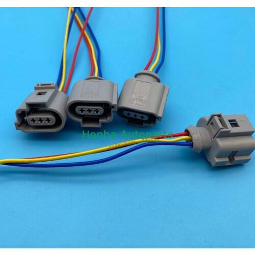 Free shipping 50/100 pcs 3B0973703G 3B0 973 703G 3 Pin female waterproof connector wire Harness with 15cm 18AWG wire