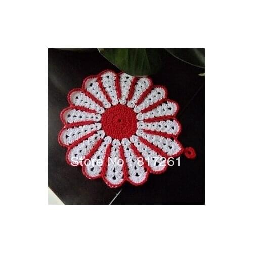 Free shipping 2015 new ZAKKA 6 pic/lot fabric felt for home decor cotton crochet lace cup pads pot holder for wedding decor