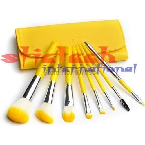 By dhl or ems 20bags Beauty Facial Brush 8 PCS Lemon Makeup Brushes Set Cosmetic Brush kit Soft Synthetic Powder Foudation brush