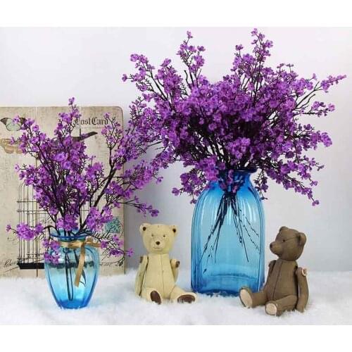 Gypsophila 5 Branch Stars Flower Simulation Fake Flowers Artificial Flowers Bride Bouquet Rustic Real Touch 1 Pcs Baby Breath PU
