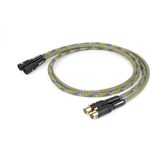 Hi-end Signature Silver Plated Audio Cable XLR Male Plug To XLR Balanced female Plug cable hifi audio extension cable