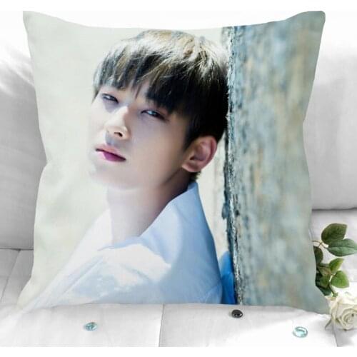 Jeon Wonwoo Pillow Cover Bedroom Home Office Decorative Pillowcase Square Zipper Pillow Cases Satin Soft