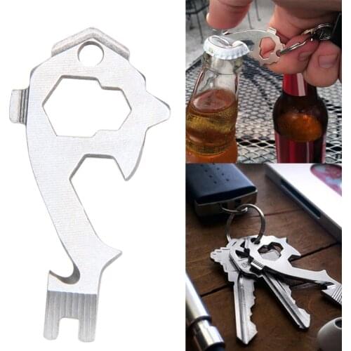 Multi Tool Opener Pocket Key Outdoor Multifunction EDC Gear Kit Multipurose Screwdriver Wrench Belt Cutter Survive Wire Stripper