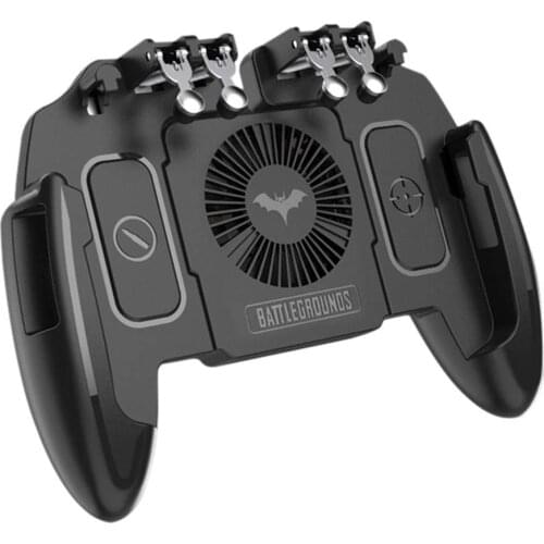PUBG Mobile Joystick Controller L1R1 Trigger Gamepad for COD iOS Android Six 6 Finger Call of Duty Mobile Gamepad Cooling Fan