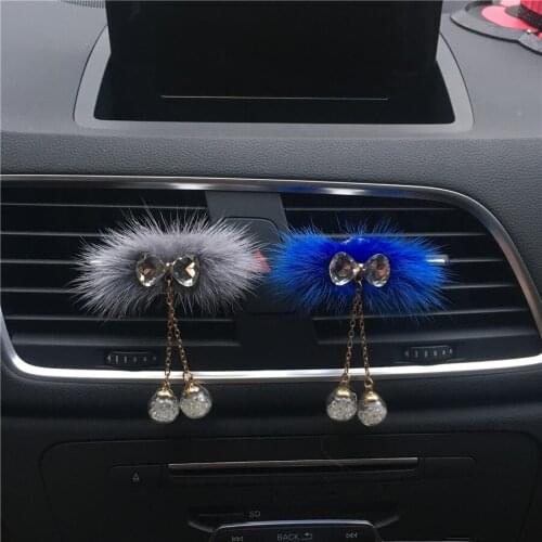 Soft plush Bow tie pendant modeling Lovely car perfume Lady bow lady car air freshener accessories Perfumes 100 Originais