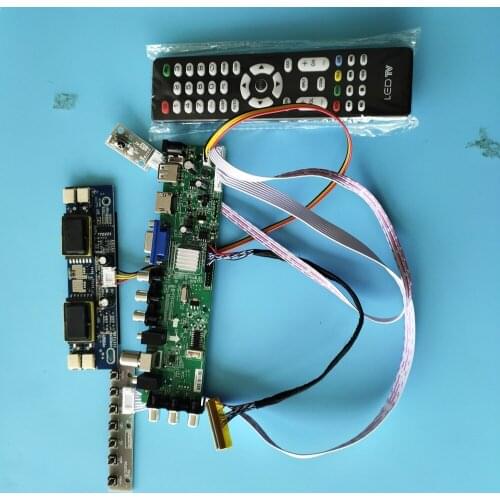 Kit for LM190E08-TLA2/LM190E08-TLB1 19" 30pin board remote TV HDMI VGA Controller USB DVB-T 1280X1024 4 CCFL Digital LCD Panel