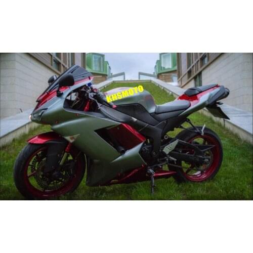 Custom Fairing Kit for KAWASAKI Ninja ZX6R 636 07 08 ZX 6R 2007 2008 zx6r ABS green red Motorcycle Fairings set+7gifts KT19