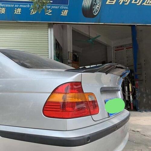 Use For BMW 3 Series E46 Spoiler 1999--2004 Year Real Glossy Carbon Fiber Rear Wing R Style Sport Accessories Body Kit