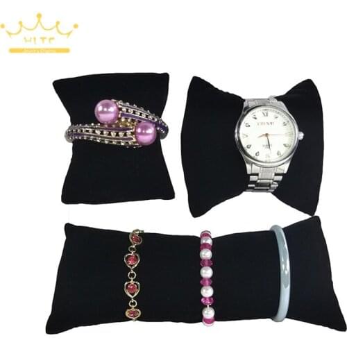 Watch Organizer Stand Bangle Rack Brooch Holder Jewelry Pillow Velvet Brcelet Display Holder
