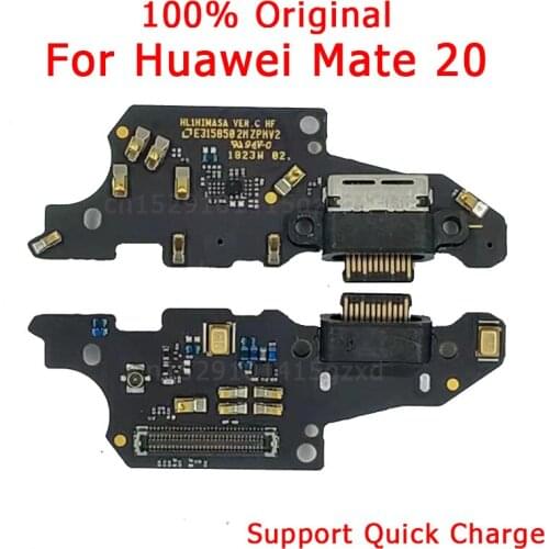 Original Charging Port For Huawei Mate 20 Mate20 USB Plug PCB Dock Connector Flex Cable Spare Parts Charge Board For Mate 20