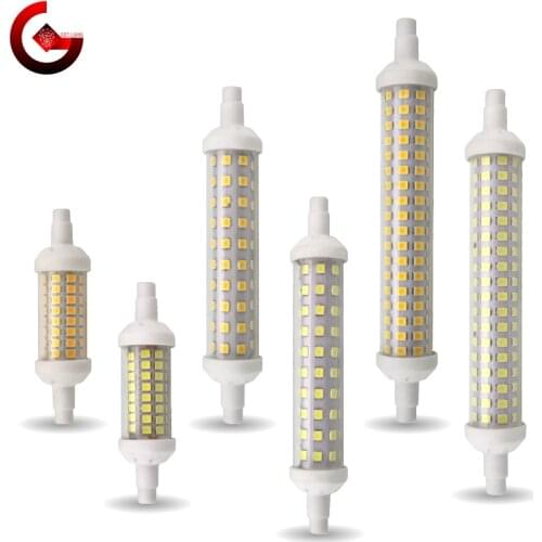 R7S LED 78mm 6w 118mm 9w 135mm 12w r7s Tube Light Bulb SMD 2835 Lampada LED Lamp 220V corn light Replace Halogen Light