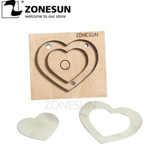 ZONESUN Heart-shape cutting die bag accessory decoration punching tool for key fob die cutting machine DIY handicraft cutter