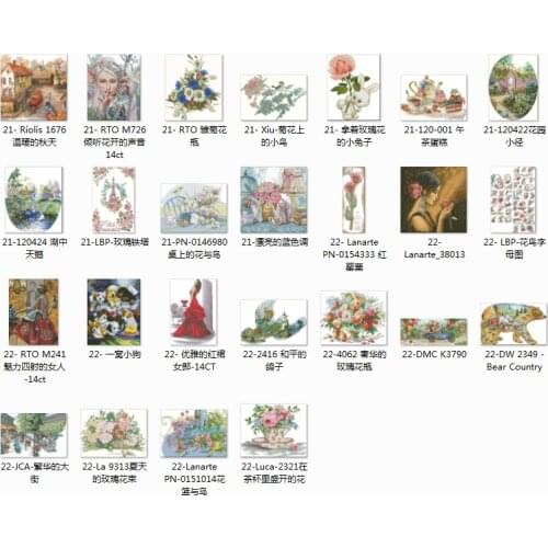 Top selling 14.99usd flowers 16 Counted Cross Stitch 11CT 14CT 18CT DIY Chinese Cross Stitch Kits Embroidery Needlework Sets