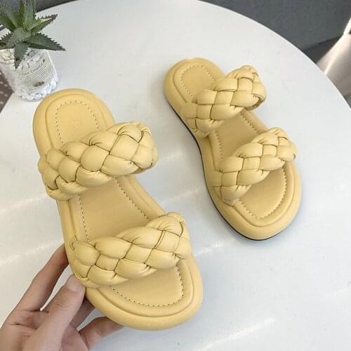 2021 New Summer Slipper Wave Thick Bottom Platform Flat Slippers Women Shoes Woman Slides Beach Slippers Flip Flops Plus Size