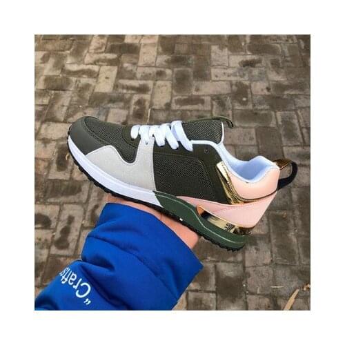 2021 New Womens Suede Platform Sneakers, Fashion, Autumn Running and Walking Lace-up Breathable Casual Shoes Sneakers Women