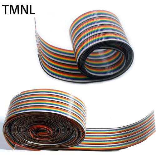 1Meter 40P PITCH Color Flat Ribbon Cable Rainbow DuPont Wire for FC Dupont JST-XH wiring Line Jumper Arduino Circuit connection