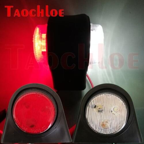 1 Pair LED Position Lamp Red White Truck Trailer Tractor Parking Lights Side Marker Indicator Clearance Light