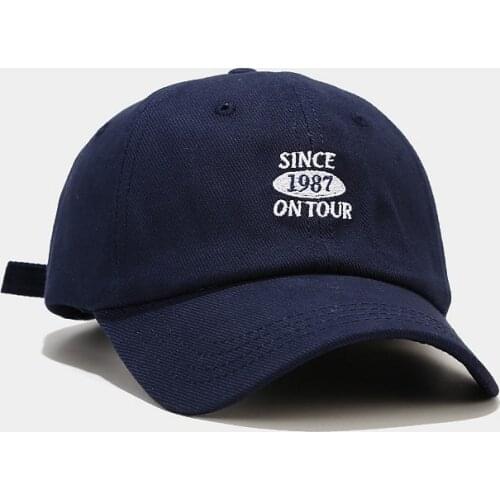 1987 Letter Embroidery Cotton Baseball Cap Adjustable Snapback Hats for Men and Women 244