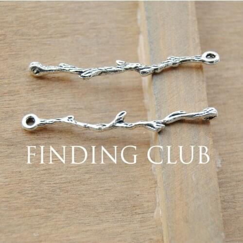 30 pcs Silver Color/Bronze Filigree Leaf Branch Charm Connector Metal Bracelet Necklace Jewelry Findings