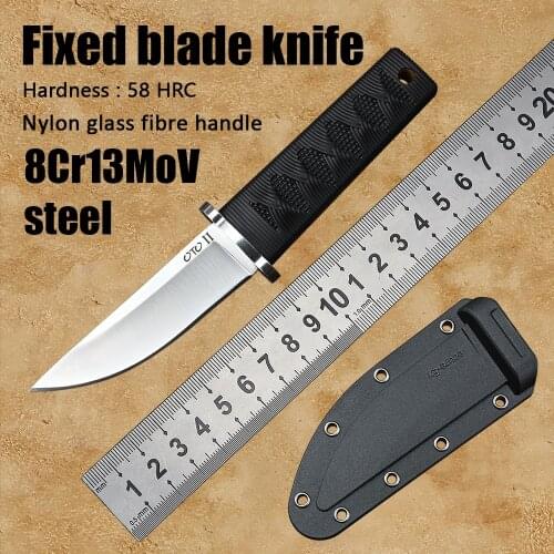 8Cr13MoV Steel Fixed Blade Camping Utility Hunting Survival Self Defense Knife Tactical Military Dagger Combat Rescue EDC Tool