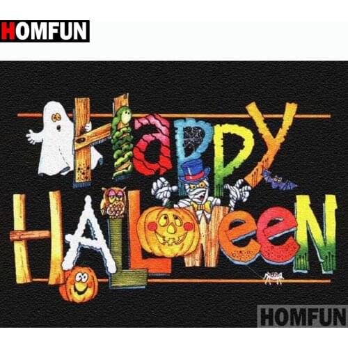 HOMFUN Full Square/Round Drill 5D DIY Diamond Painting "Letter pattern" 3D Embroidery Cross Stitch 5D Home Decor A13058