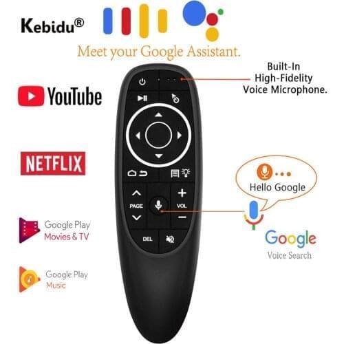 G10S Pro Gyro Sensing Backlit Air Mouse Voice Control with Backlight Mini Wireless Smart Remote Control For Android tv box PC