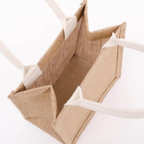 Jute Burlap Tote Large Reusable Grocery Bags with Handles Women Shopping Bag Beach Travel Storage Organizer