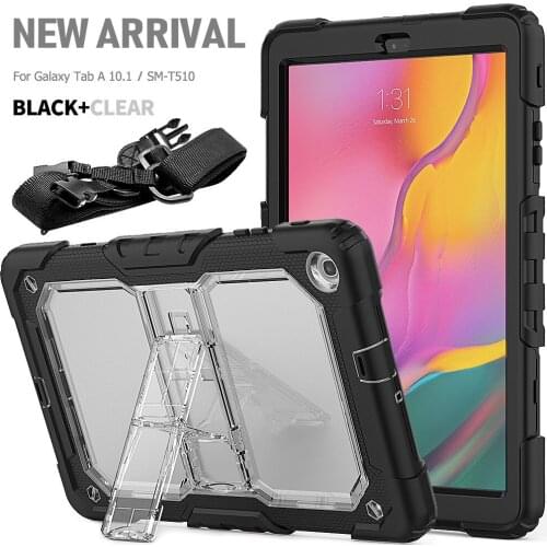 For samsung tab a 8.0 2019 case shockproof silicone cover for samsung tab T290 295 case with adjustable shoulder strap