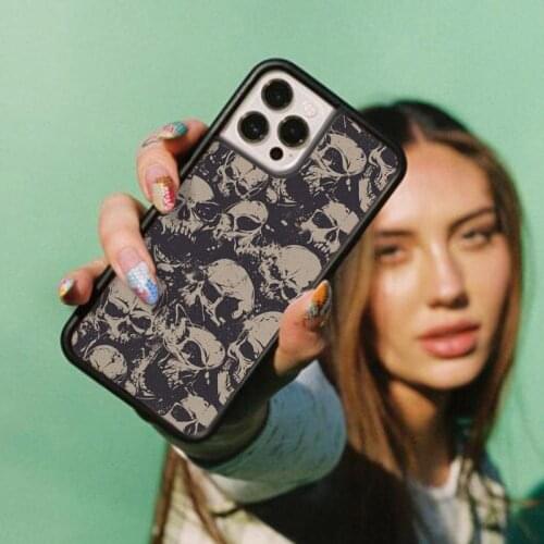 Skulls Phone Case PC+TPU for iPhone 12 11 pro Xs X Xr 7 8 plus max se 2020 for samsung S10 S20 S21 S30