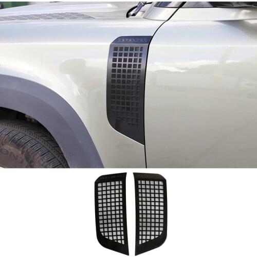 For Land Rover Defender 110 90 20-22 Car Side Air Flow Vent Fender Hole Cover Intake Grille Duct Decoration Sticker Accessories