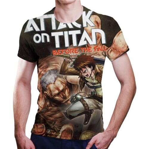 2021 3d t shirt Attack on titan anime clothes t shirt shingeki no kyojin shirts sleeve for men tops ropa hombre streetwear men