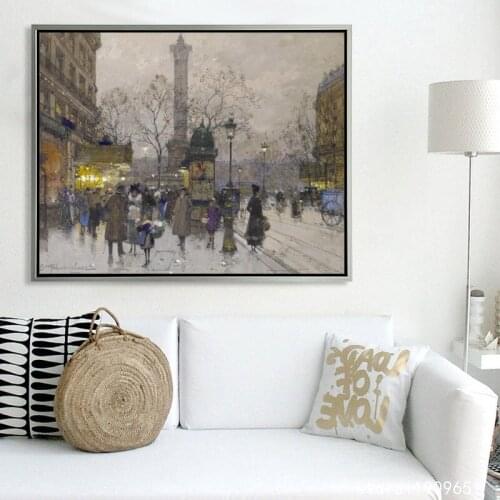 Cotton no frame impression figures snow tree scenery canvas printings oil painting printed on cotton wall art decoration picture