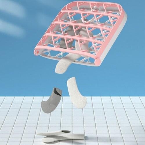 Creative Multi-Purpose Socks Underwear Hanger Home Dormitory Balcony Storage Artifact Anti-Skid Foldable Drying Socks Artifact