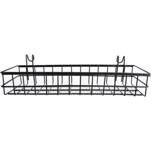 Metal Mesh Wire Basket Shelf Organizer Rack Wall Mounted Space Saving Basket