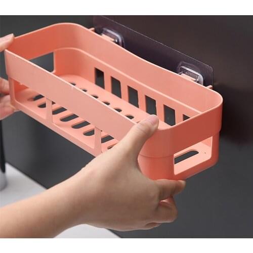 Multifunction Shelf Sponge Drain Rack Bathroom Storage Suction Holder Kitchen Organizer Sink Kitchen Accessories Bath Baskets