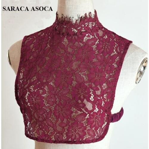 New Fashion Lace Detachable Collar Ladies All-Match Adjustable Elastic Shirt Fake Collars Womens