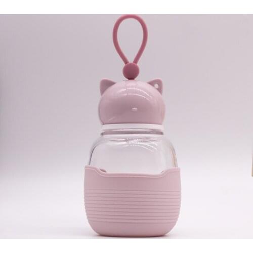 New Creative Glass Kettle Cute Female With Lid Mug Simple And Fresh Tea Cup Couple Student Literature Art Water Bottle