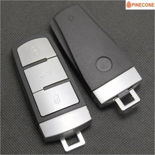 PINECONE for VOLKSWAGEN CC PASSART B6 MAGOTAN V-W Car Key Case 3 Buttons Uncut HU66 Blade Replace Remote Key Shell Casing Fob