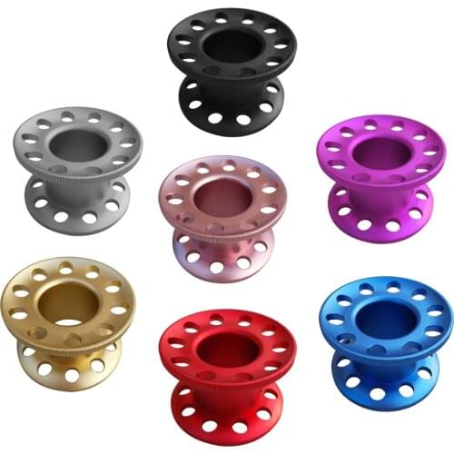 Portable Aluminum Alloy Finger Wreck Reel Scuba Diving Tech Spool Guide Line