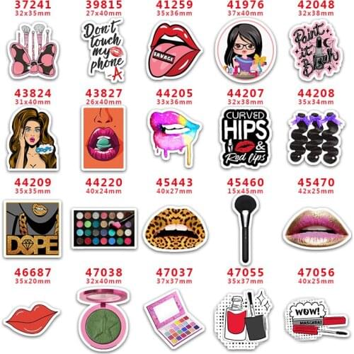 DIY Craft Supplies Sewing Accessories Cartoon Cosmetics Printed Planar Resins Mold 30 Pieces. PR-37241