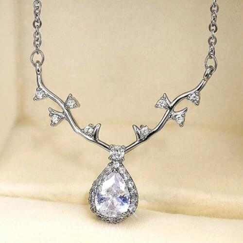 Luxury Cubic Zirconia Crystal Female Wedding Necklaces Beauty Accessories Party Statement Jewelry