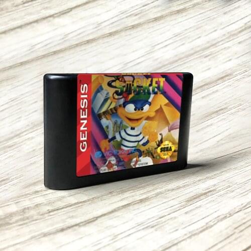 Socket - USA Label Flashkit MD Electroless Gold PCB Card for Sega Genesis Megadrive Video Game Console