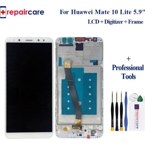 With Frame For Huawei Mate 10 Lite LCD Display+Touch Screen+Frame 5.9 Inch Digitizer Screen Glass Panel Assembly Replacement