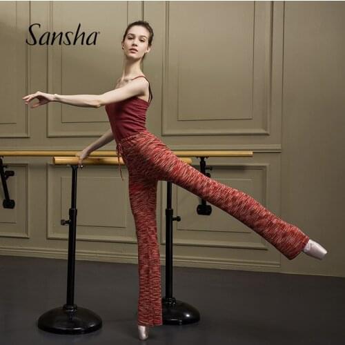 Sansha Dance Knitwear Autumn Winter Warm Up Tank One-piece Unitard Ballet Dancewear For Women Ladies Green/Orange KT2108R