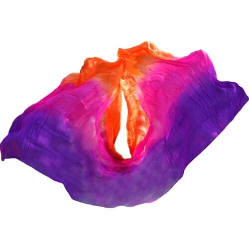 100% Real Chinese Silk Veil Shawl Women Scarf Costume Accessory Customized Belly Dance Veil Handmade Dyed pure natural Silk Veil