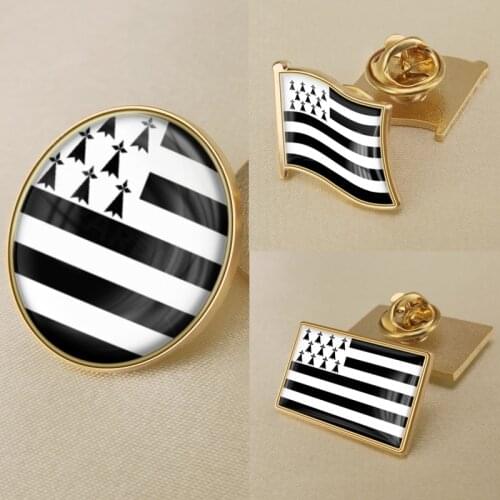 Brittany of France Flag Brooch Badges Lapel Pins