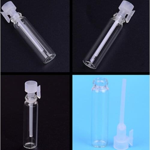 1ML 10/50 pcs/lot Mini Glass Perfume Small Sample Vials Perfume Bottle Empty Laboratory Liquid Fragrance Test Tube Trial Bottle