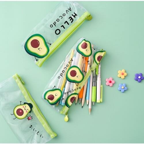 1PC Pencil Case Avocado School Pencil Box Pencilcase Pencil Bag School Supplies Stationery